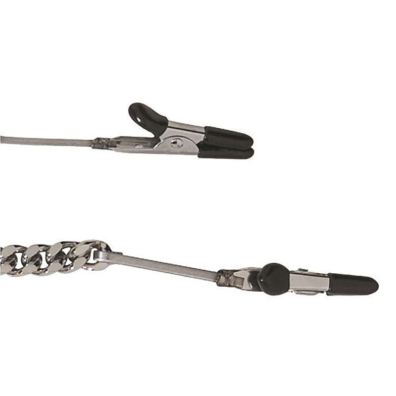 Endurance Teaser Tip Clamps with Jewel Chain by Spartacus - Breast and Nipple Toys