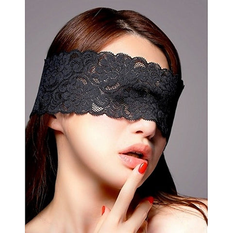 Execute Lingerie Lace Eyemask with Ribbon Sensory Deprivation Mask - Masks And Blindfolds