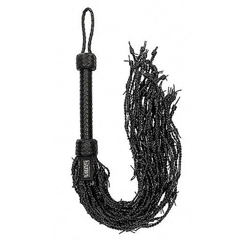 Leather Barbed Wire Flogger by Shots Toys - Whips And Crops