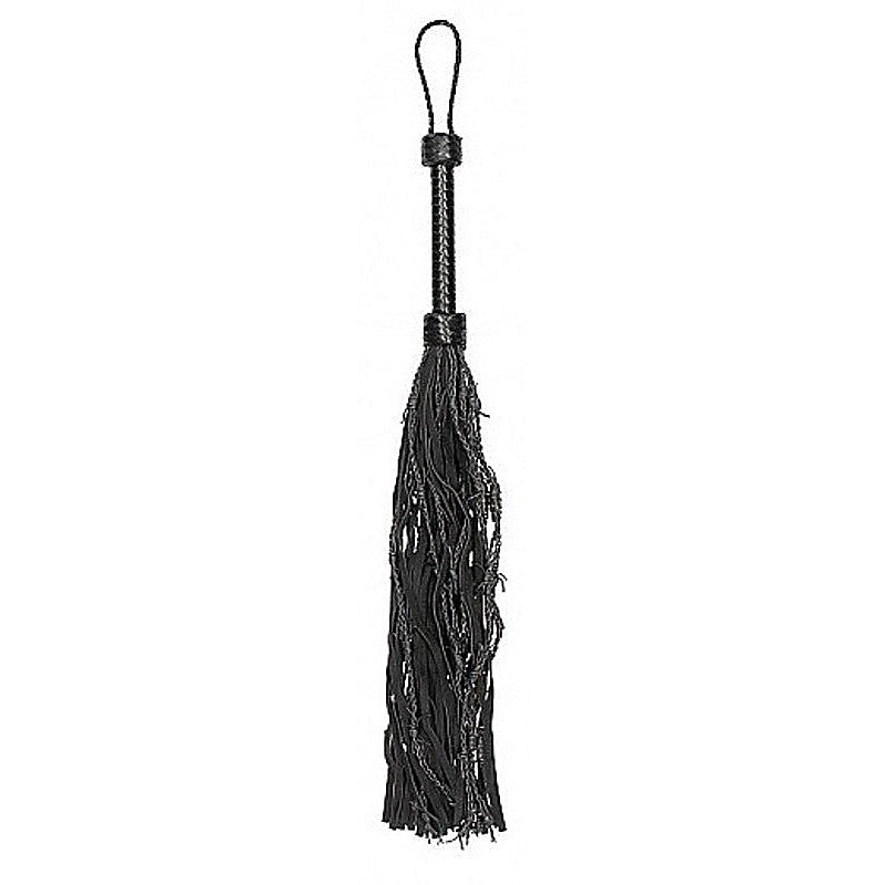 Pain Leather Suede Barbed Wired Flogger by Shots Toys - Whips And Crops