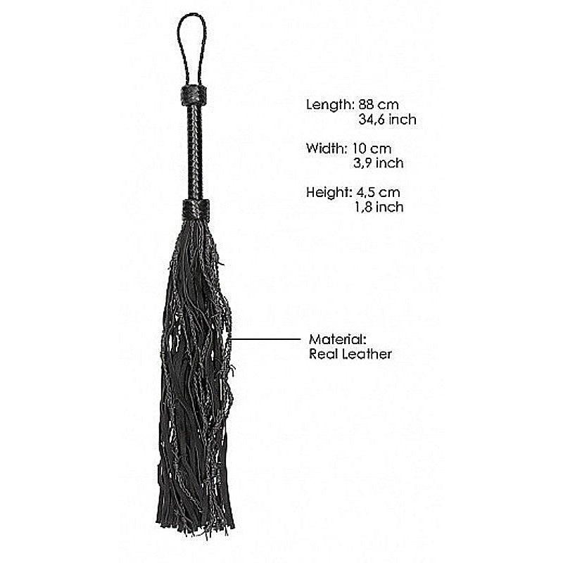 Pain Leather Suede Barbed Wired Flogger by Shots Toys - Whips And Crops