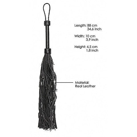 Pain Leather Suede Barbed Wired Flogger by Shots Toys - Whips And Crops