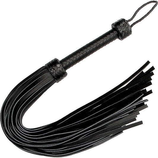Pain Heavy Leather Tail Flogger by Shots Toys - Whips And Crops