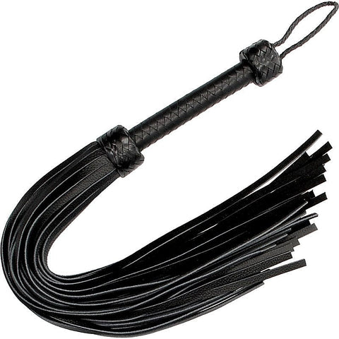 Pain Heavy Leather Tail Flogger by Shots Toys - Whips And Crops