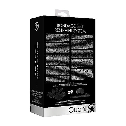 Ouch! Bondage Belt Restraint System by Shots Toys - Cuffs and Restraints