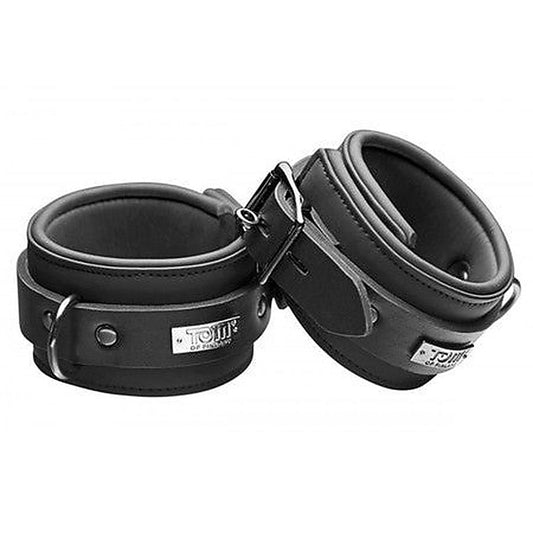 Tom of Finland Neoprene Ankle Cuffs with Lock by XR Brands - Cuffs and Restraints