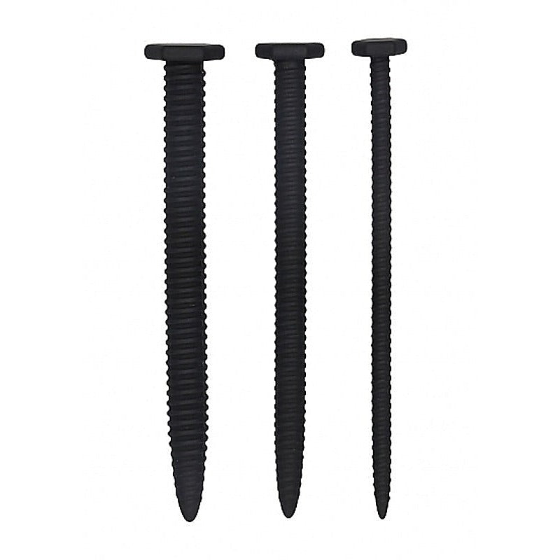 Ouch! Silicone Screw Plug Set by Shots Toys - Penis Plugs
