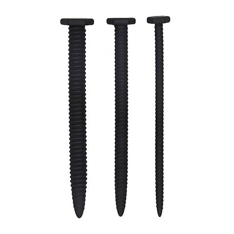 Ouch! Silicone Screw Plug Set by Shots Toys - Penis Plugs