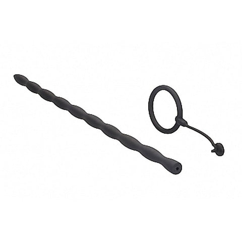 Ouch! Silicone Plug and Cock Ring Set by Shots Toys - Ball and Cock Toys