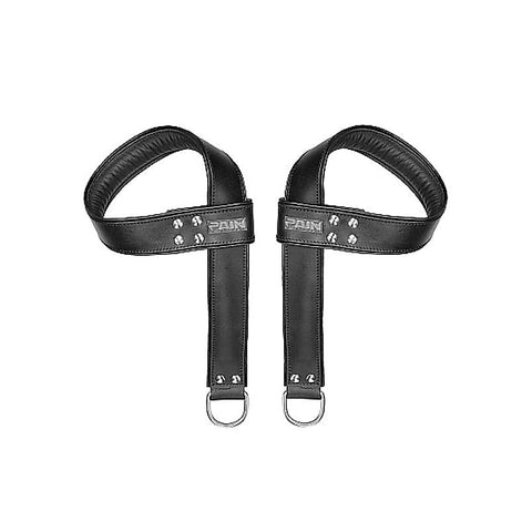 Pain Saddle Leather Suspension Cuffs by Shots Toys - Cuffs and Restraints