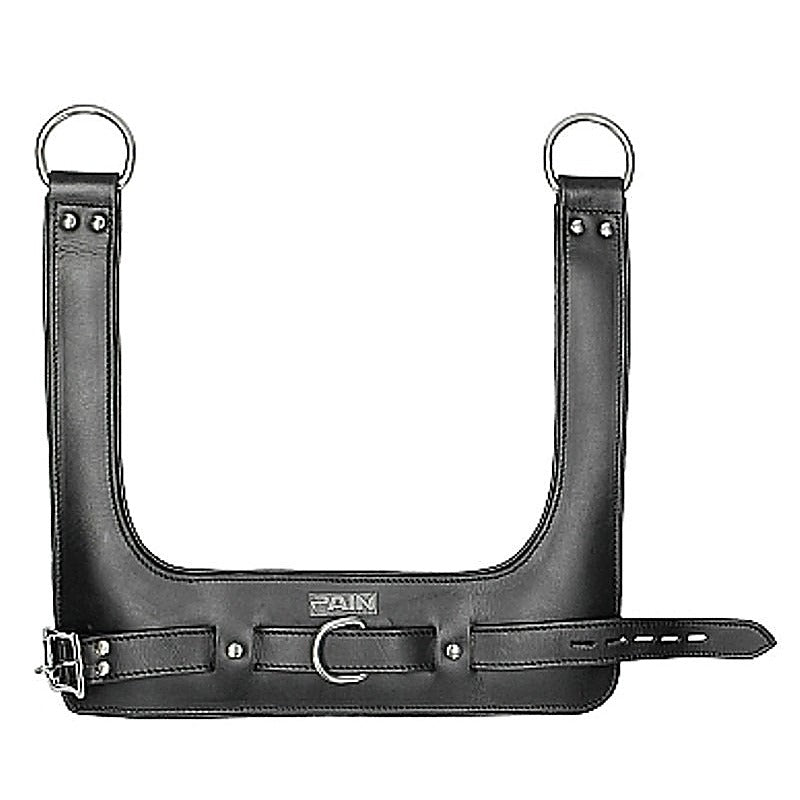 Pain Leather Suspension Wrist Cuffs by Shots Toys - Cuffs and Restraints
