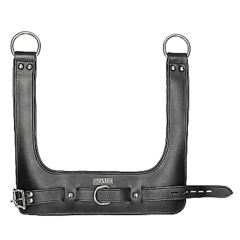 Pain Leather Suspension Wrist Cuffs by Shots Toys - Cuffs and Restraints