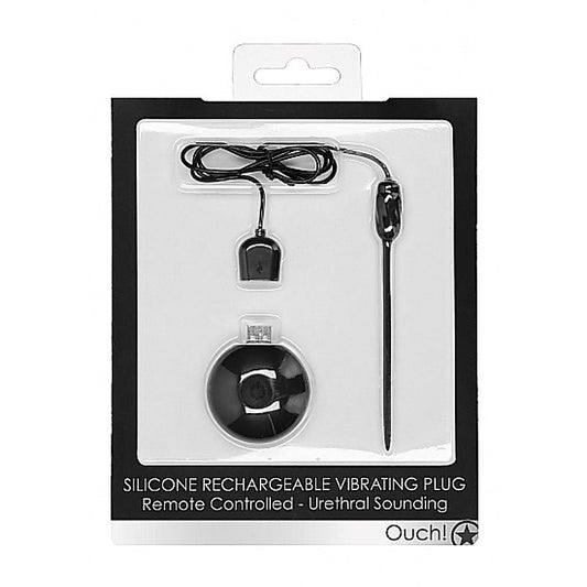 Silicone Rechargeable Vibrating Plug by Shots Toys - Penis Plugs