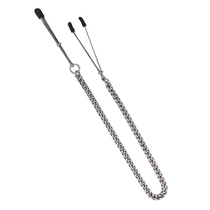Adjustable Tweezer Clamps - Jewel Chain - Nipple and Clit Clamps