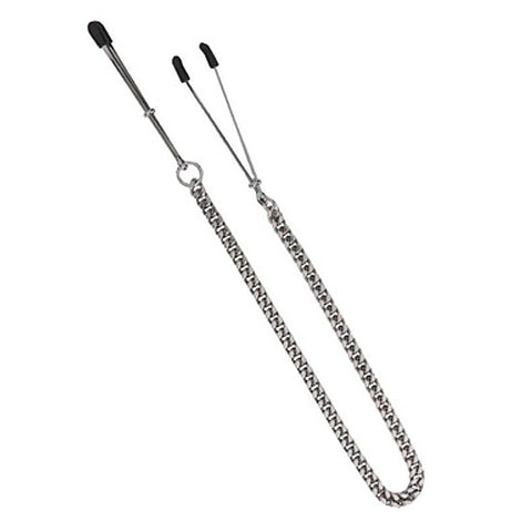 Adjustable Tweezer Clamps - Jewel Chain - Nipple and Clit Clamps