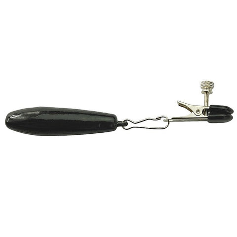 Spartacus Weighted Nipple Clamp with Adjustable Tension and Steel Weight - Breast and Nipple Toys