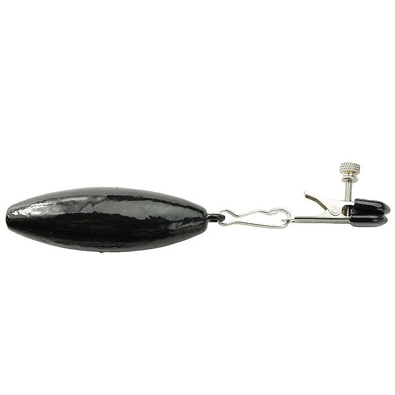 Spartacus Weighted Nipple Clamp with Adjustable Tension and Steel Weight - Breast and Nipple Toys
