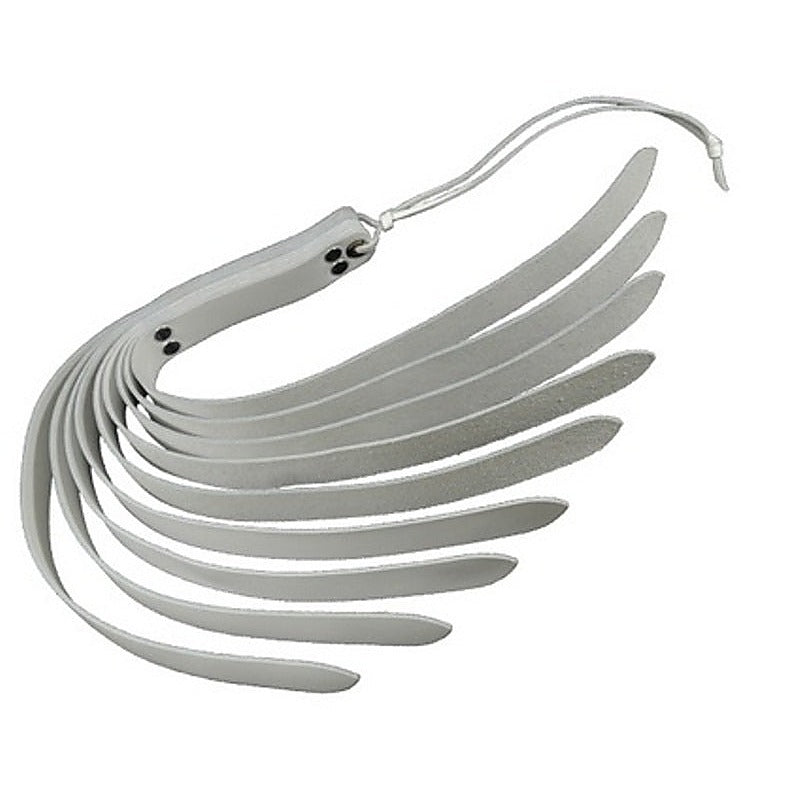 9 Straps White Slapper 20 inches by Spartacus - Paddles And Slappers