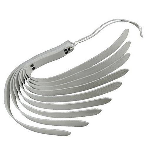 9 Straps White Slapper 20 inches by Spartacus - Paddles And Slappers