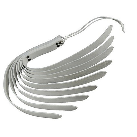 9 Straps White Slapper 20 inches by Spartacus - Paddles And Slappers