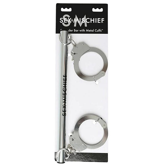 Sex and Mischief Spreader Bar with Metal Cuffs - Spreaders and Hangers
