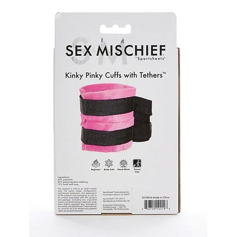 Kinky Pinky Cuffs with Tethers by Sportsheets - Cuffs And Restraints
