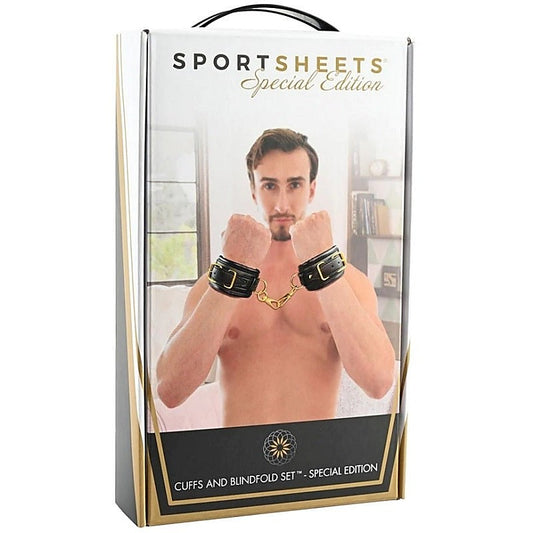 Cuffs and Blindfold Set by Sportsheets - Cuffs and Restraints