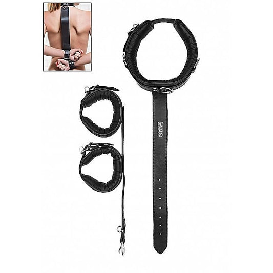 Pain Long Fist Mistt Calf Leather by Shots Toys - Cuffs and Restraints