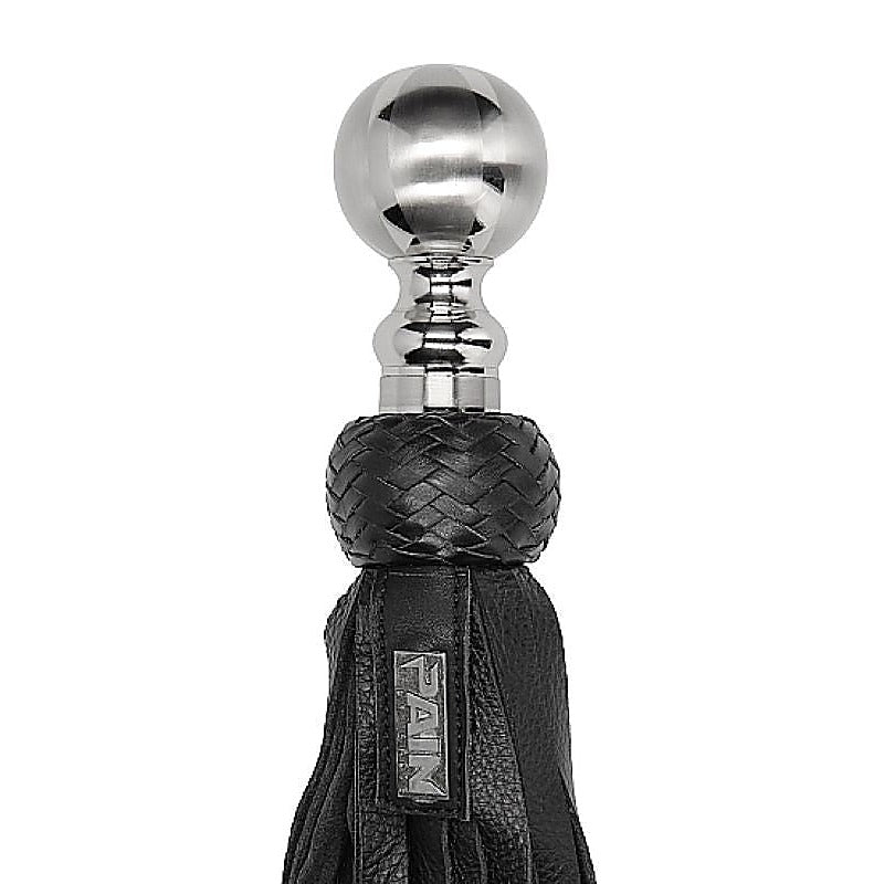 Pain Heavy Metal Ball Flogger by Shots Toys - Whips And Crops