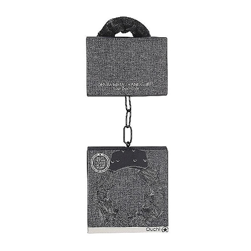 Denim Metal Handcuffs by Shots Toys - Cuffs and Restraints