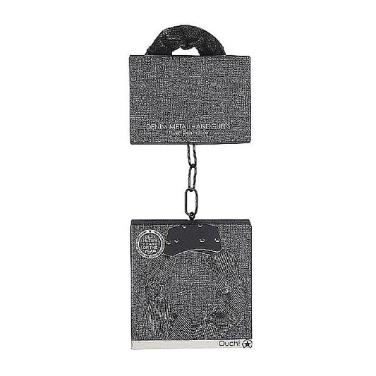 Denim Metal Handcuffs by Shots Toys - Cuffs and Restraints