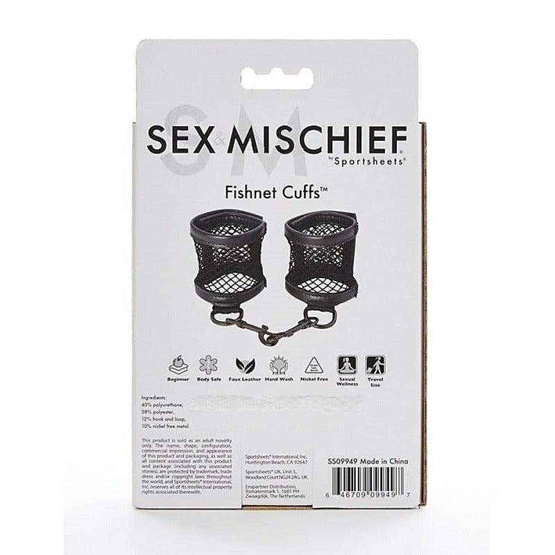 Fishnet Cuffs by Sportsheets - Cuffs and Restraints