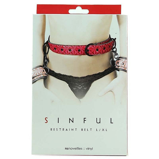 Sinful Restraint Belt Large/Extra Large by NS Novelties - Cuffs and Restraints