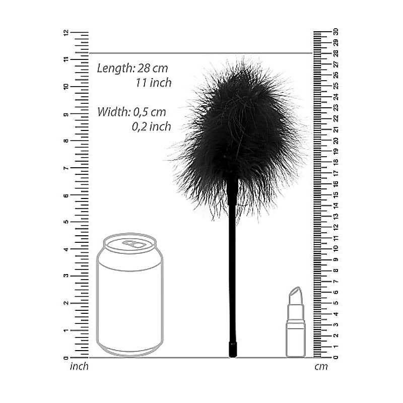 Black and White Feather Tickler by Shots Toys - Whips And Crops
