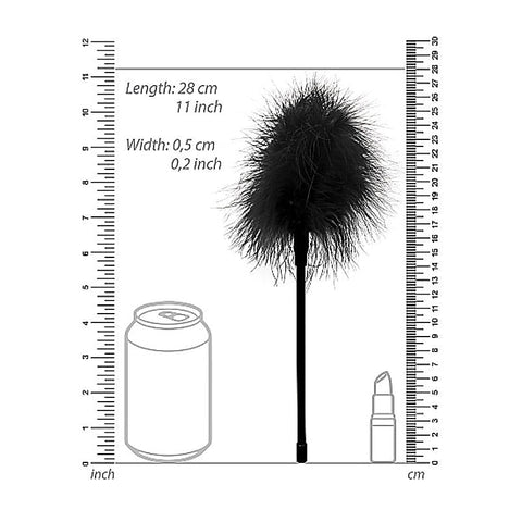 Black and White Feather Tickler by Shots Toys - Whips And Crops