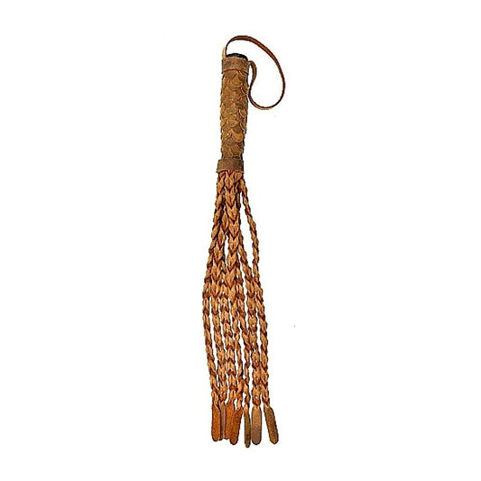 Medieval Braided Tan Whip by Shots Toys - Whips And Crops