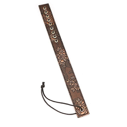 Brown Floral Print Paddle by Spartacus Enterprises - Paddles And Slappers