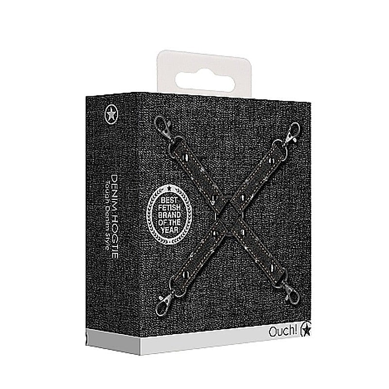 Professional-Grade Denim Hogtie by Shots Toys - Cuffs and Restraints