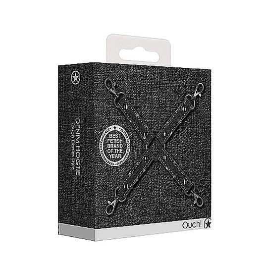 Denim Hogtie by Shots Toys - Cuffs and Restraints