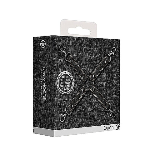 Professional-Grade Denim Hogtie by Shots Toys - Cuffs and Restraints