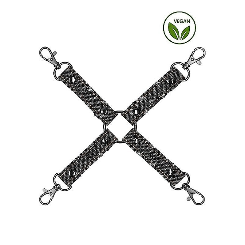 Professional-Grade Denim Hogtie by Shots Toys - Cuffs and Restraints