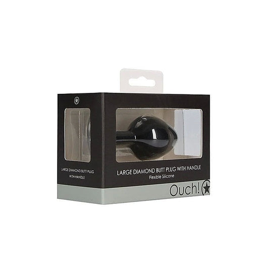 Large Diamond Butt Plug With Handle by Shots Toys - Butt Plugs