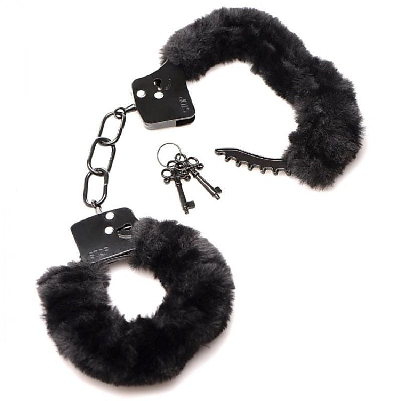 Cuffed in Fur Furry Handcuffs by XR Brands - Babydolls and Chemises