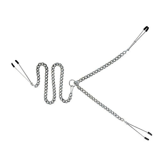 Y-Style Adjustable Tweezer Clamps with Clit Clamp - Nipple and Clit Clamps