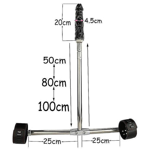Ankle Spreader Bar With Dildo by BDStyle - Spreaders and Hangers
