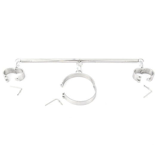 Neck & Wrist Restraint With Spreader Bar by BDStyle - Spreaders and Hangers
