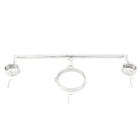 Neck & Wrist Restraint With Spreader Bar by BDStyle - Spreaders and Hangers