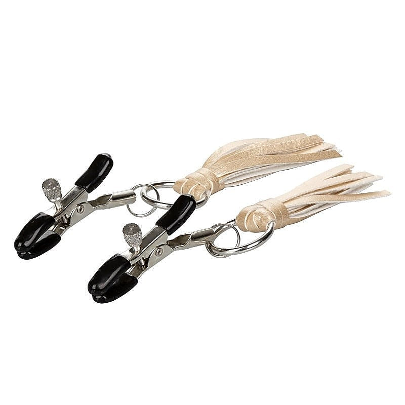 Playful Tassels Women's Nipple Clamps by California Exotics - Nipple and Clit Clamps