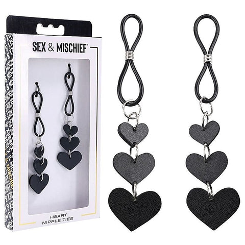 Premium S&M Heart Nipple Ties by Sportsheets - Nipple and Clit Clamps