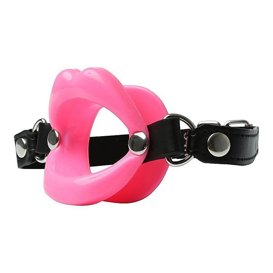 Sex and Mischief Silicone Lips Open Mouth Gag by Sportsheets - Bondage Gags and Bits